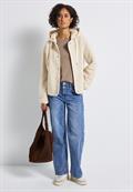 Teddy-Jacke mit Kapuze soft fawn beige