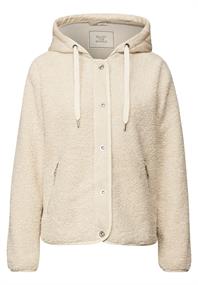 Teddy-Jacke mit Kapuze soft fawn beige
