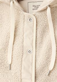Teddy-Jacke mit Kapuze soft fawn beige