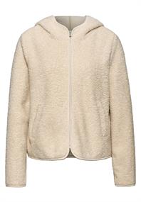 Teddy-Jacke mit Kapuze soft fawn beige