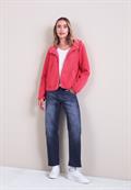 Teddy-Jacke mit Kapuze striking coral