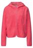 Teddy-Jacke mit Kapuze striking coral