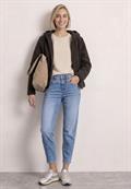 Teddy-Jacke mit Kapuze und Taschen black coffee