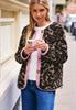 Teddy-Jacke mit Kontrastdetail black
