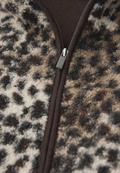 Teddy-Jacke mit Leo-Muster sanded beige