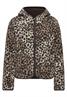 Teddy-Jacke mit Leo-Muster sanded beige