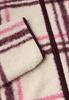 Teddy-Jacke mit Rundhals und Karomuster rustic rouge