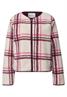 Teddy-Jacke mit Rundhals und Karomuster rustic rouge
