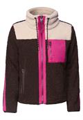 Teddy-Jacke mit Softshelldetails truffle brown