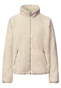Teddy-Jacke mit Stehkragen und Zipper soft fawn beige