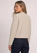 Teddy-Jacke mit Strukturdetails clay sand