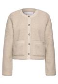 Teddy-Jacke mit Strukturdetails clay sand
