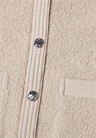 Teddy-Jacke mit Strukturdetails clay sand