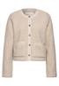 Teddy-Jacke mit Strukturdetails clay sand