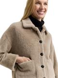 Teddy Jacke mit Taschen soft taupe grey