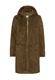 Teddy Mantel mit Kapuze dark khaki