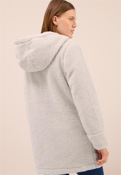 Teddy Mantel mit Kapuze teddy vanilla white