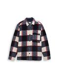 Teddy Overshirt mit Karomuster blue big check