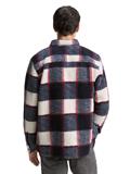 Teddy Overshirt mit Karomuster blue big check