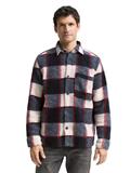 Teddy Overshirt mit Karomuster blue big check
