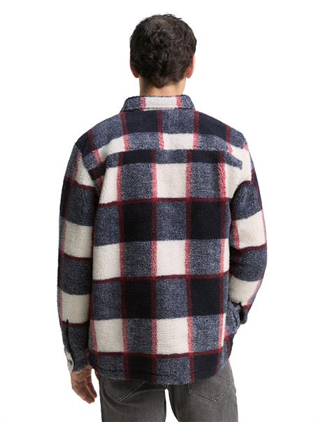 Teddy Overshirt mit Karomuster blue big check