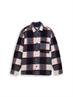 Teddy Overshirt mit Karomuster blue big check