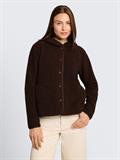 Teddy Sweatjacke mit Kapuze java dark brown