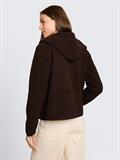 Teddy Sweatjacke mit Kapuze java dark brown