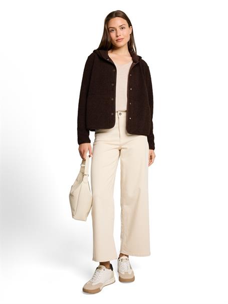 Teddy Sweatjacke mit Kapuze java dark brown