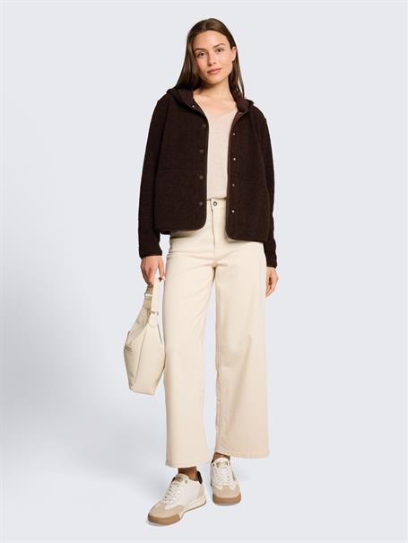 Teddy Sweatjacke mit Kapuze java dark brown