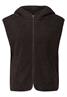 Teddy Weste mit Kapuze deep roast brown