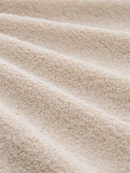 Teddy Weste mit Kapuze soft taupe grey melange