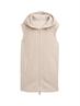 Teddy Weste mit Kapuze soft taupe grey melange