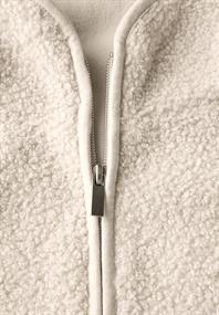 Teddy-Weste mit Kapuze tusk cream
