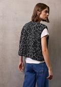 Teddy Weste mit Leo Muster industrial grey