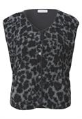 Teddy Weste mit Leo Muster industrial grey