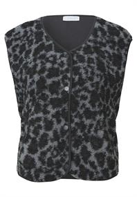 Teddy Weste mit Leo Muster industrial grey