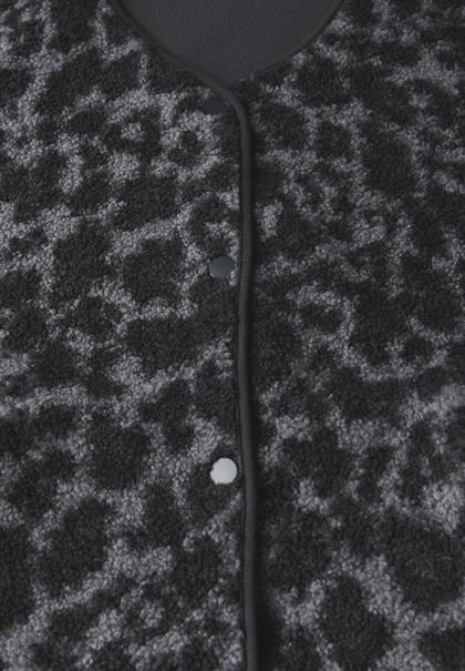 Teddy Weste mit Leo Muster industrial grey