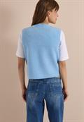 Teddy-Weste mit Softshelldetails easy blue
