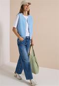 Teddy-Weste mit Softshelldetails easy blue