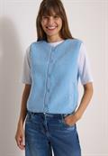 Teddy-Weste mit Softshelldetails easy blue