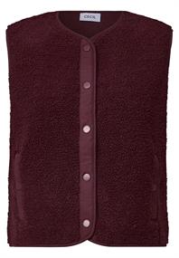 Teddy-Weste mit Softshelldetails red wine