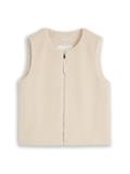 Teddy Weste mit Taschen cold beige