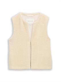 Teddy Weste mit Taschen sand stone beige