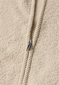 Teddy-Weste mit Zipper und Corddetails soft fawn beige