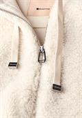 Teddyjacke mit Kapuze pastel sand