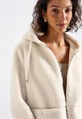 Teddyjacke mit Kapuze pastel sand
