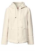 Teddyjacke mit Kapuze pastel sand