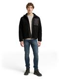 Teddyjacke mit Stehkragen black