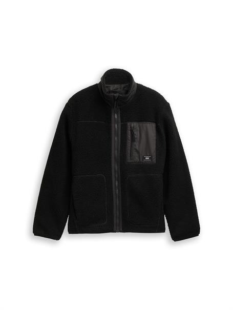 Teddyjacke mit Stehkragen black